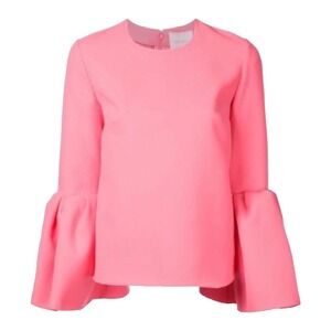 NWT‎ Roksanda Illincic Truffaut Bell Sleeve Top Pink Womens US 8 Designer $750